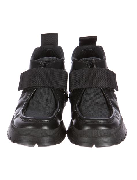 prada vibram|Prada Vibram Black Leather Shoe .